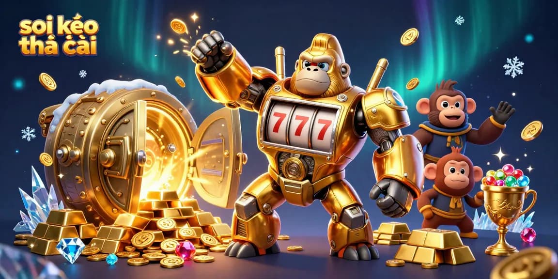 Experience winning strategies with soi kèo nhà cái in a vibrant 3D casino scene filled with treasures.