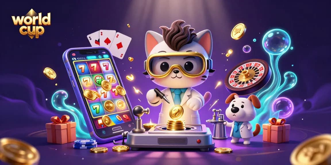 Join the world cup thrill with a 3D cartoon scene of gambling dynamics, showcasing vibrant gaming action and excitement.