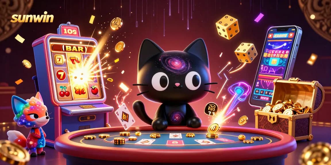 Win big with sunwin at this vibrant cosmic casino, featuring exciting games and characters.