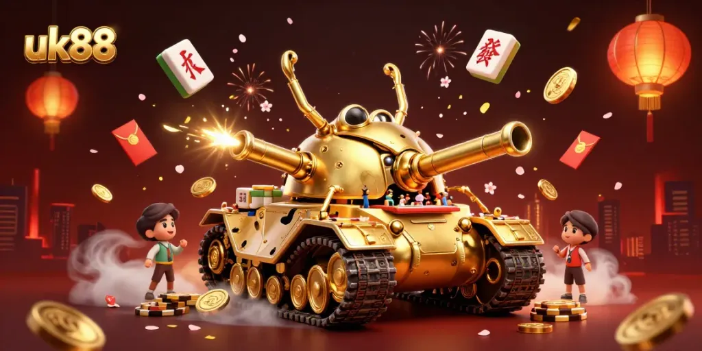 Experience the vibrant scene at uk88 with a golden beetle tank casino bursting with action and excitement.