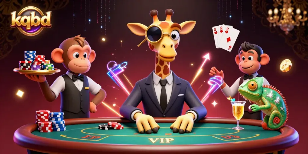Experience live kqbd poker action with vibrant characters and dynamic casino elements.
