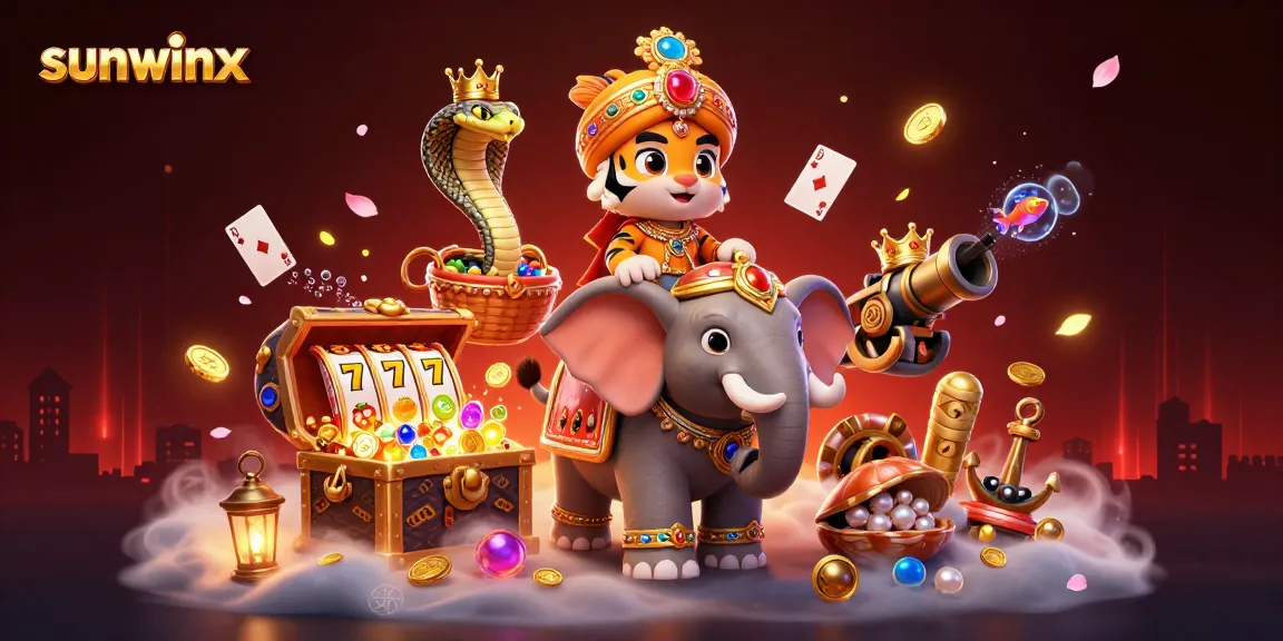 Experience sunwinx with a vibrant 3D casino scene featuring unique characters and slot elements.